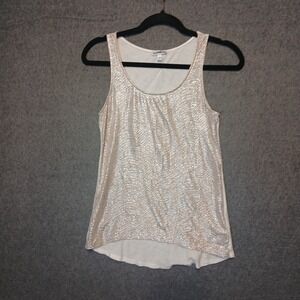 Express sz XS Glam Tank Top Knit Metallic Party Classic chic staple